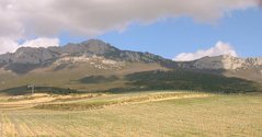 Cantabrian mountains behind Ysios winery.jpg